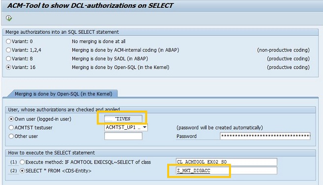 ACM Runtime Tool in SACM