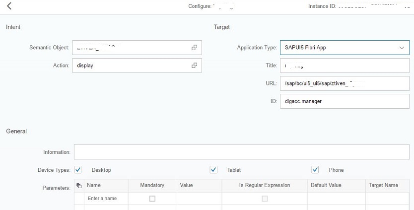 Create Target Mapping in FLP