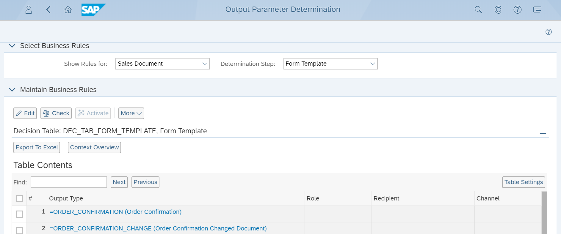 Image: Output Parameter Determination